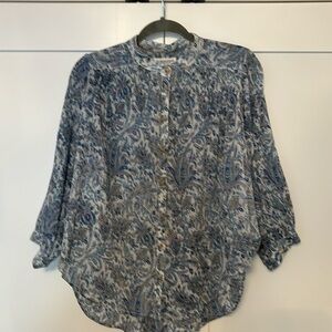 Anthropologie Pilcro cotton paisley blouse sz Small